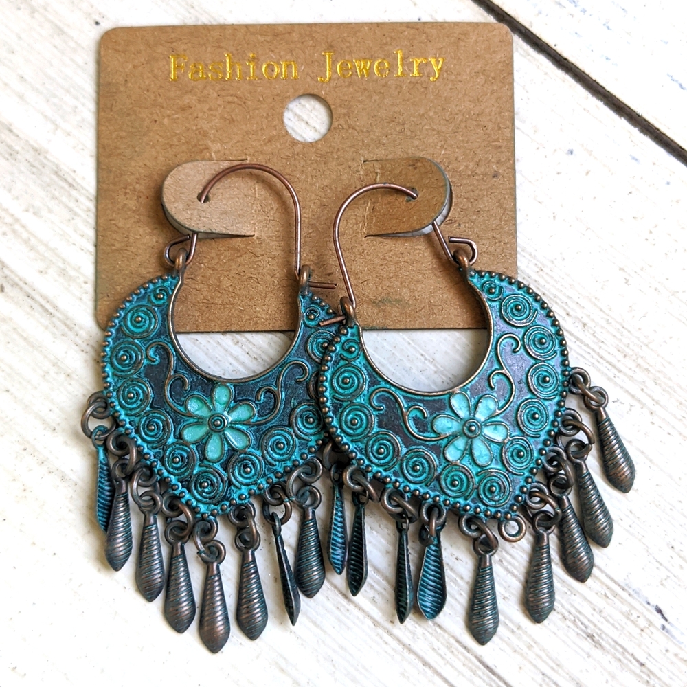 Bohemian Festival Ethnic Retro Dangle Earrings - Picture 2 of 9